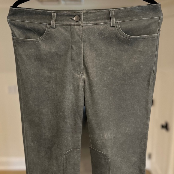 NWT - T by Alexander Wang Gray Stretch Distressed 100% Lamb Leather Pants -Sz 29 - Picture 5 of 16